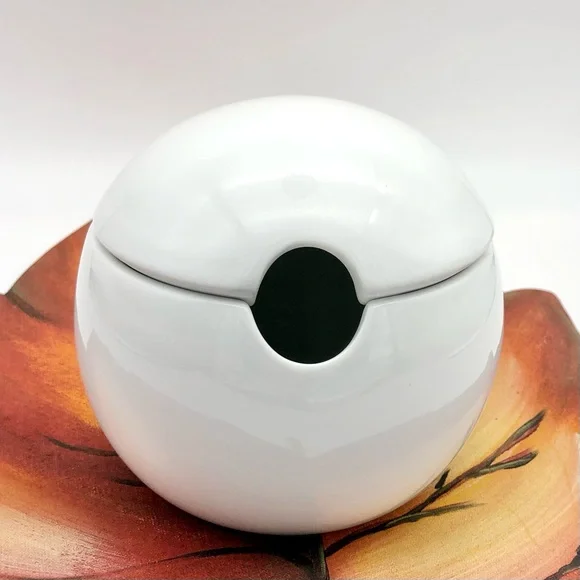 Joseph Joseph by Morph White Heavy Ceramic Lidded Orb Mortar Missing Pestle